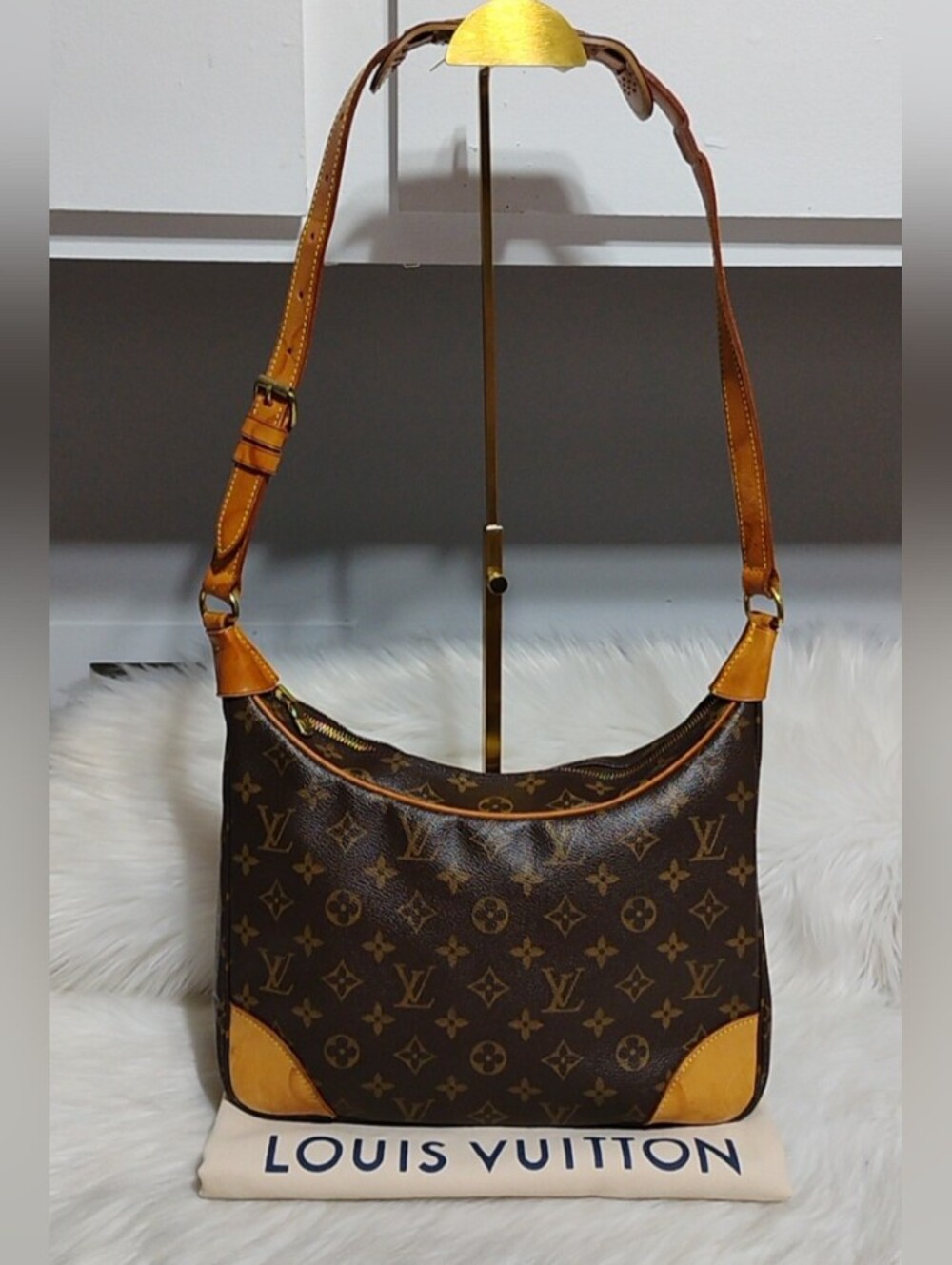 SALE! Louis Vuitton Monogram Boulogne 30 Vtg M51265 Shoulder Bag W/DB